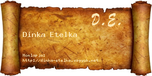 Dinka Etelka névjegykártya