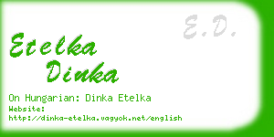 etelka dinka business card